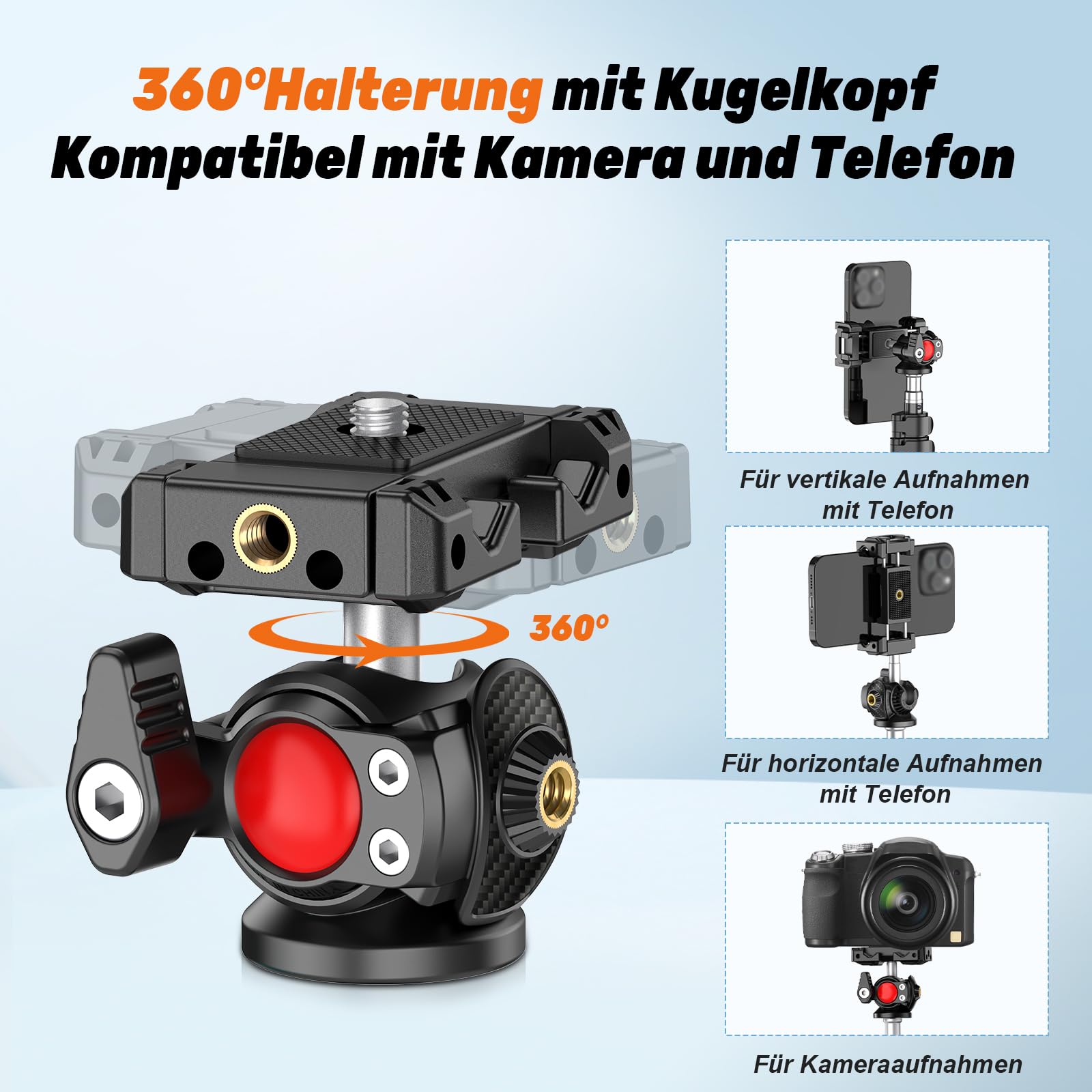 Lichtstativ mit Kugelkopf 210cm/83in Umkehrbares Tragbares Studio-Beleuchtungsstativ mit Tasche
