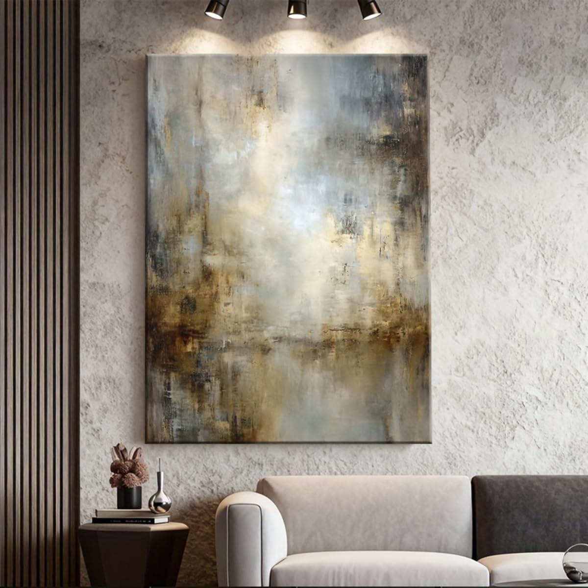 Tgujak P1 Abstract Canvas Wall Art Textured Earth Tones Painting For Living Room Bedroom Office Vertical Wall Art Modern Aesthetic Wall Art Large Wall Art Canvas Prints Decor 30X40