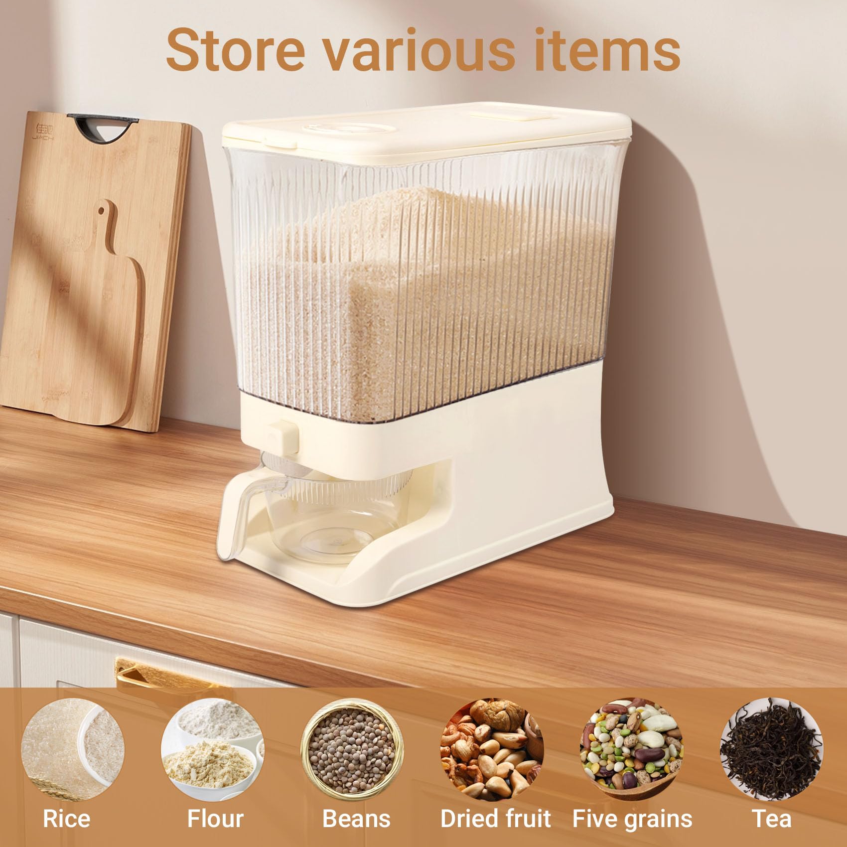 Dispenser di 10 kg contenitore di con misurino contenitore di stoccaggio del per organizzazione del piano di della dispensa della cucina