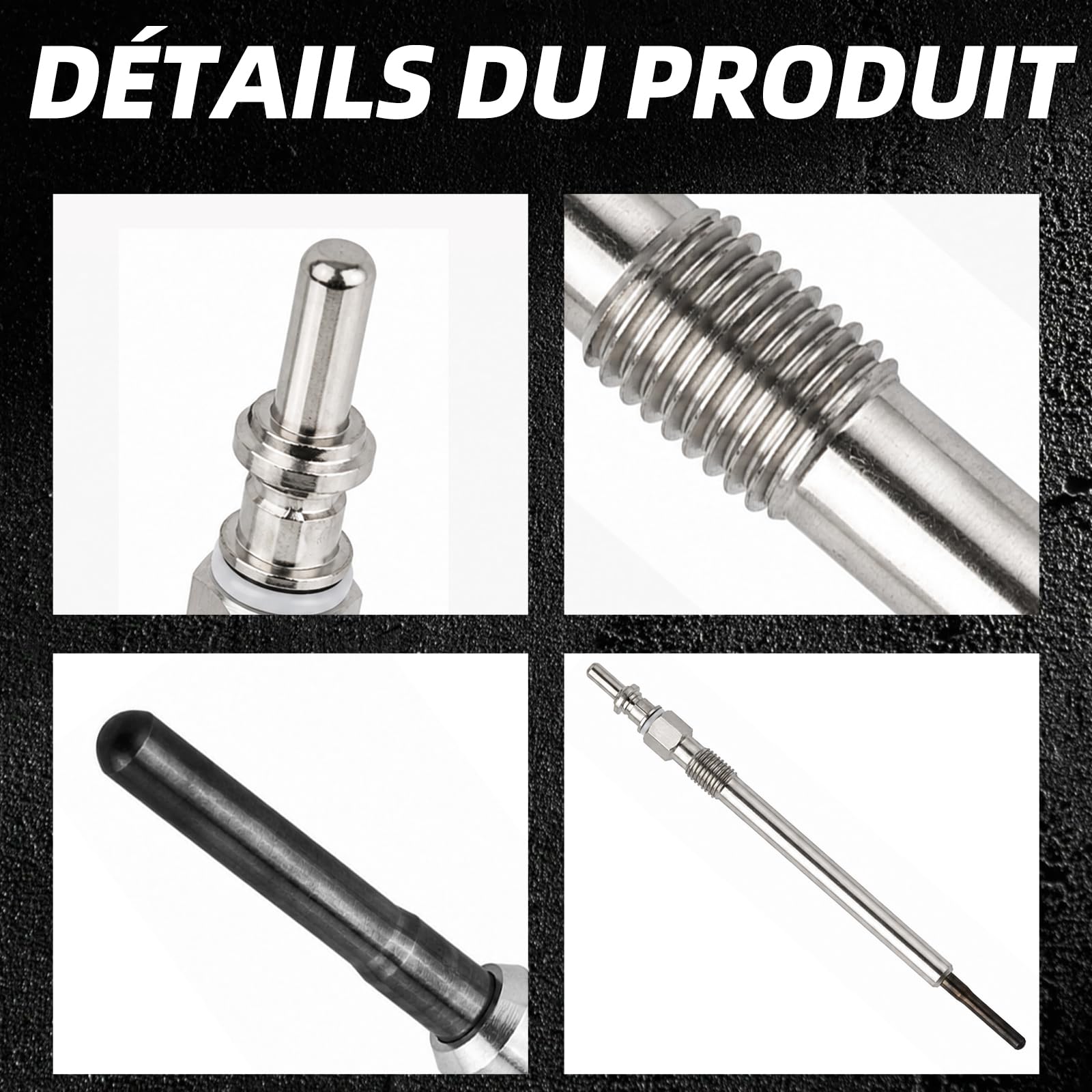 Lot de 6 bougies de préchauffage compatibles avec W203 W204 CLK CLS W211 W461 W164 W251 W221 W639 Bougies de préchauffage diesel de qualité supérieure (Benz 6)