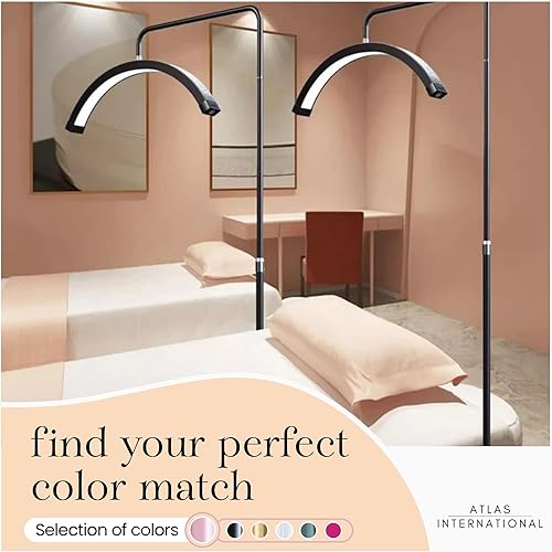 Miniatura 25 de Bling Lash - Luz LED de luna – Lámpara de diamante regulable para esteticistas, PMU y técnicos de uñas – Lámpara de pie LED de altura ajustable