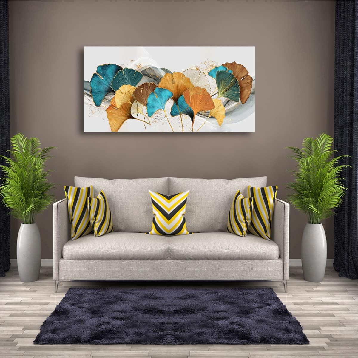 SiGuTie Botanical Wall Art Prints Floral Artwork Colorful Leaf Flower Pictures Room Wall Decor Minimalist Plant Prints Canvas Wall Art for Living Room Bathroom Home Kitchen Decorations 20x40 inches