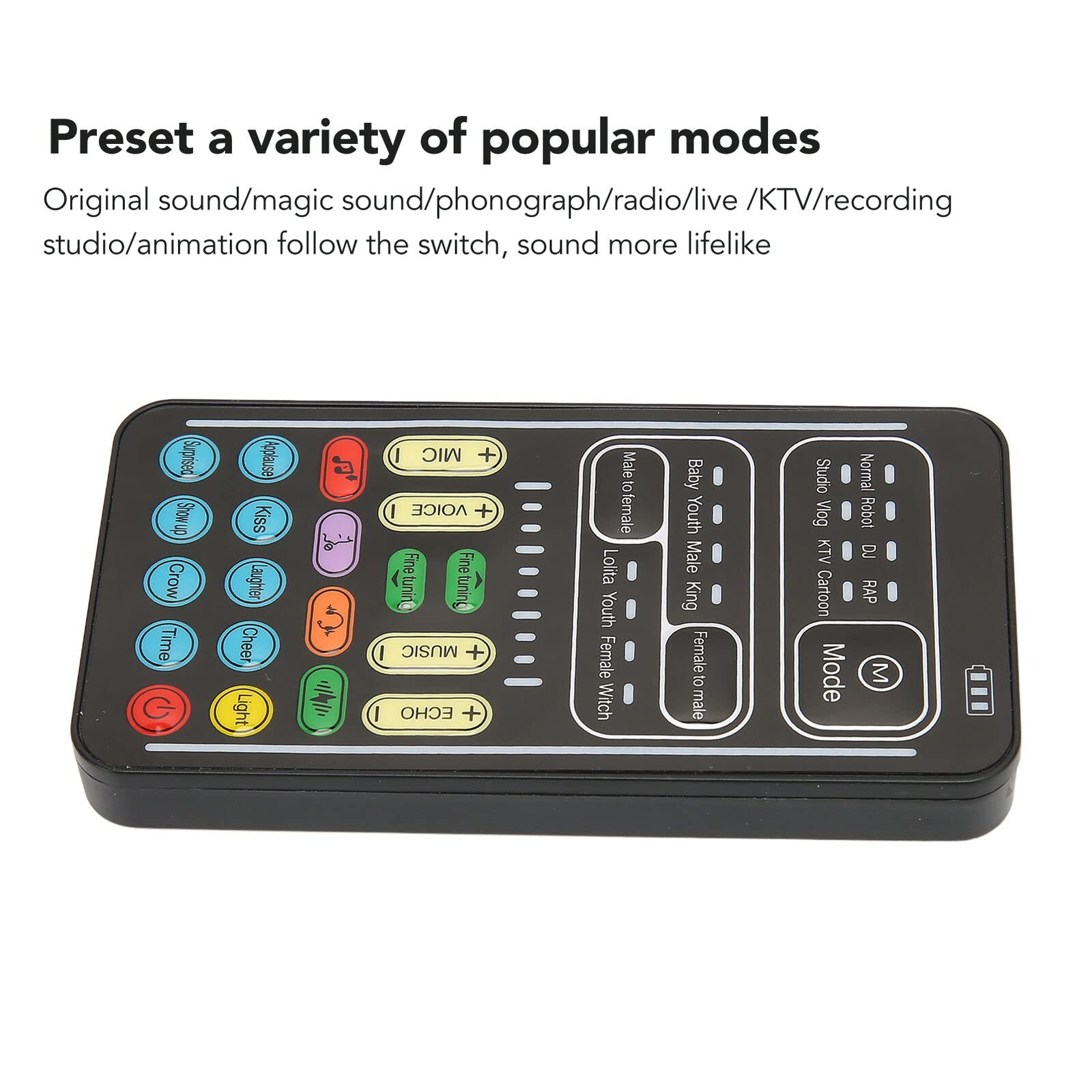 TECKEEN DC5V 8 Mode Voice Changer Sound Card for Mobile Phone Tablet Sound Changer Device