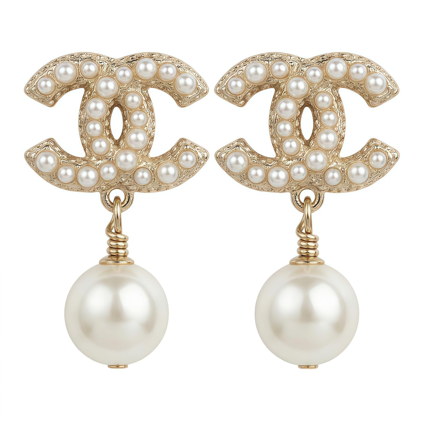 Moorehl 18K Gold Plated Copper Pearl Earrings Non-Allergenic Birthday Gift Baroque Exquisite Jewelry Shining And lustrous Earrings - 1