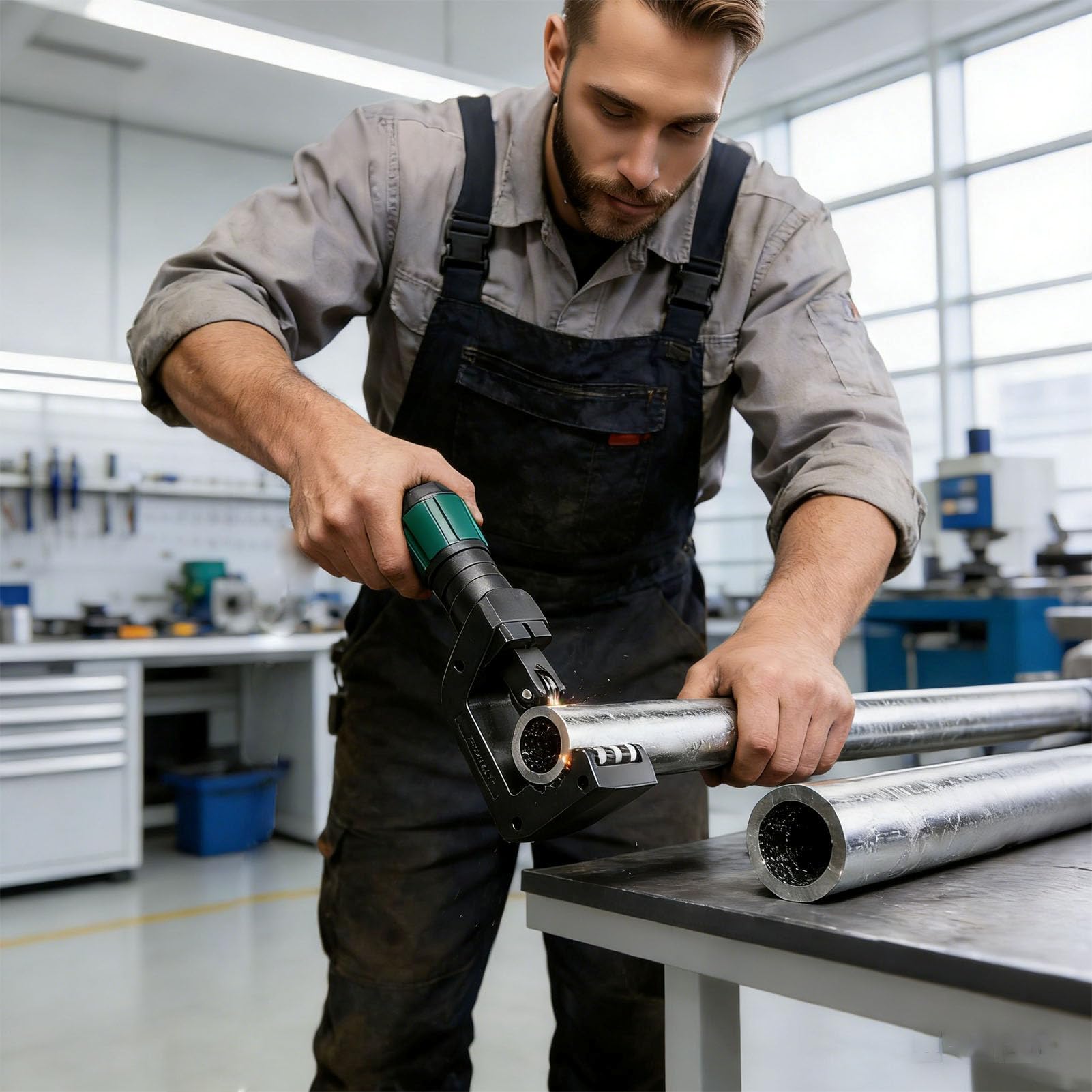 YWBL-WH Rohrschneider-Werkzeug, Rohrschneider aus Aluminiumlegierung für Kupfer-Messing-PVC-Rohre, Schnittbereich 6–70 Mm, Ideal für Enge Räume und -Projekte