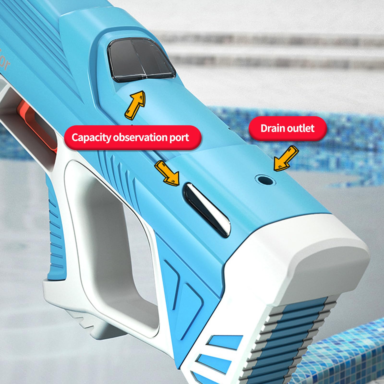 Wasserpistole Elektrisch,Automatische Wasserpistole,Elektrische Wasserspritzpistole,Elektrische Wasserpistole für Erwachsene,Automatische Spritzpistolen,für Sommer Draussen Pool Strand Party