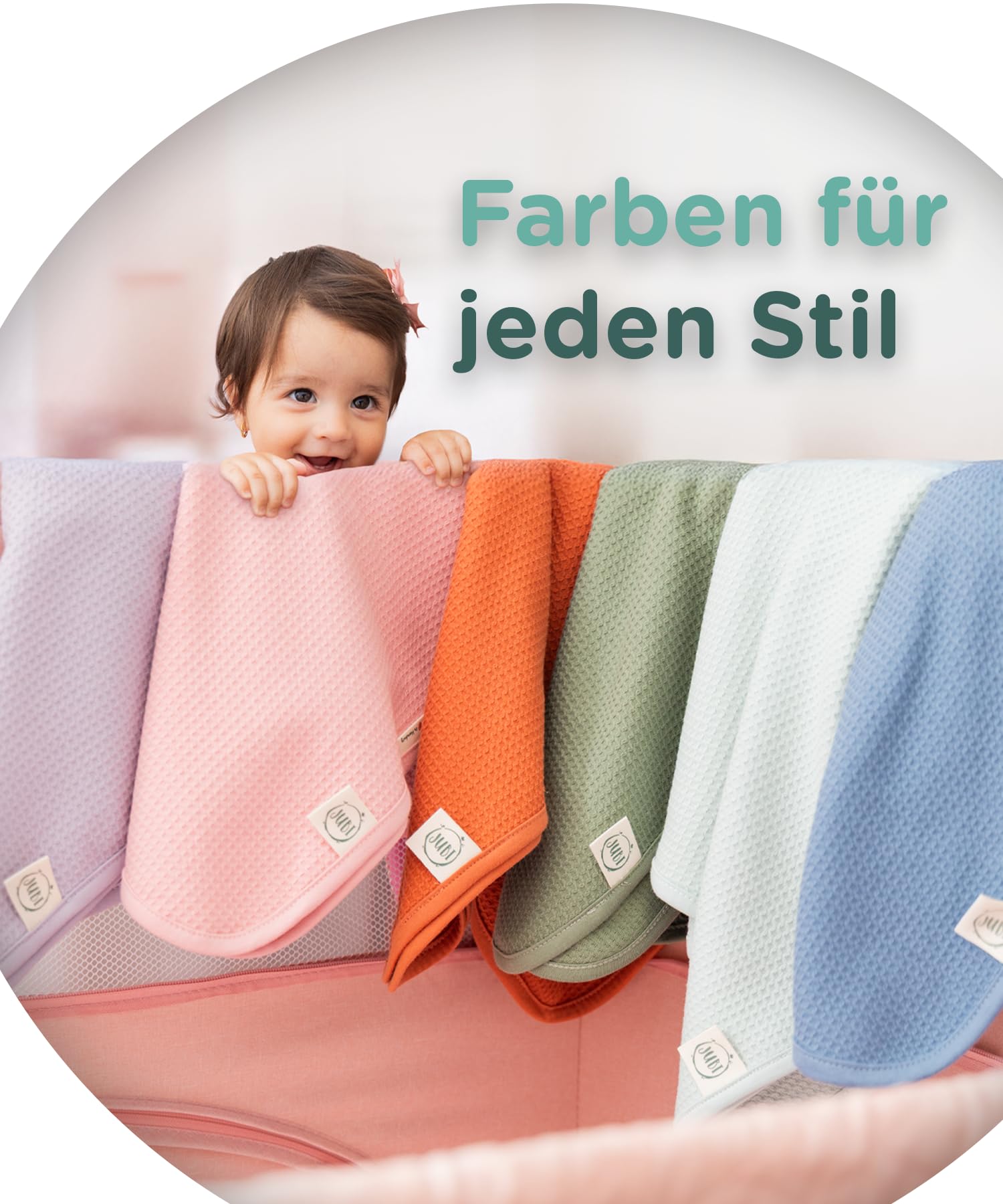 Jubi® Manta Bebé Verano 70x100 cm 100% Algodón – Ligera y Transpirable – Manta Suave para bebé recién Nacido, Carrito y Cuna – certificación Oeko-Tex – Regalo Nacimiento