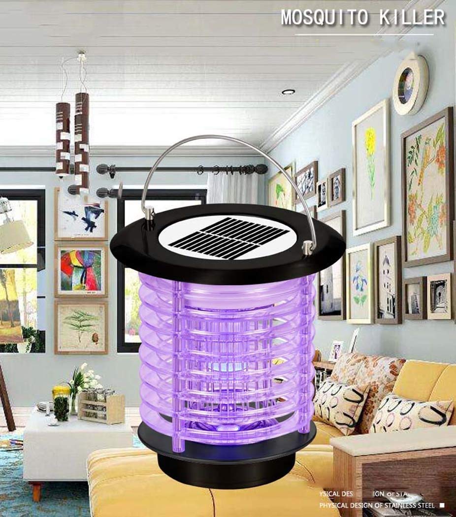 Trappola per zanzare Lampada solare antizanzare Lampada antizanzare portatile da esterno, anti mosche impermeabile, doppia funzione: anti insetti e luce da giardino combinata, anti zanzare a LED alime