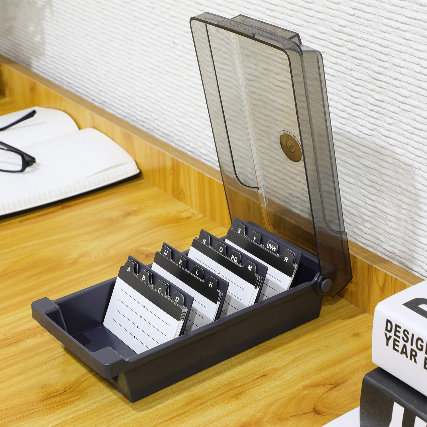 MaxGear Business Card Holder for Desk, Business Card Case Organizer