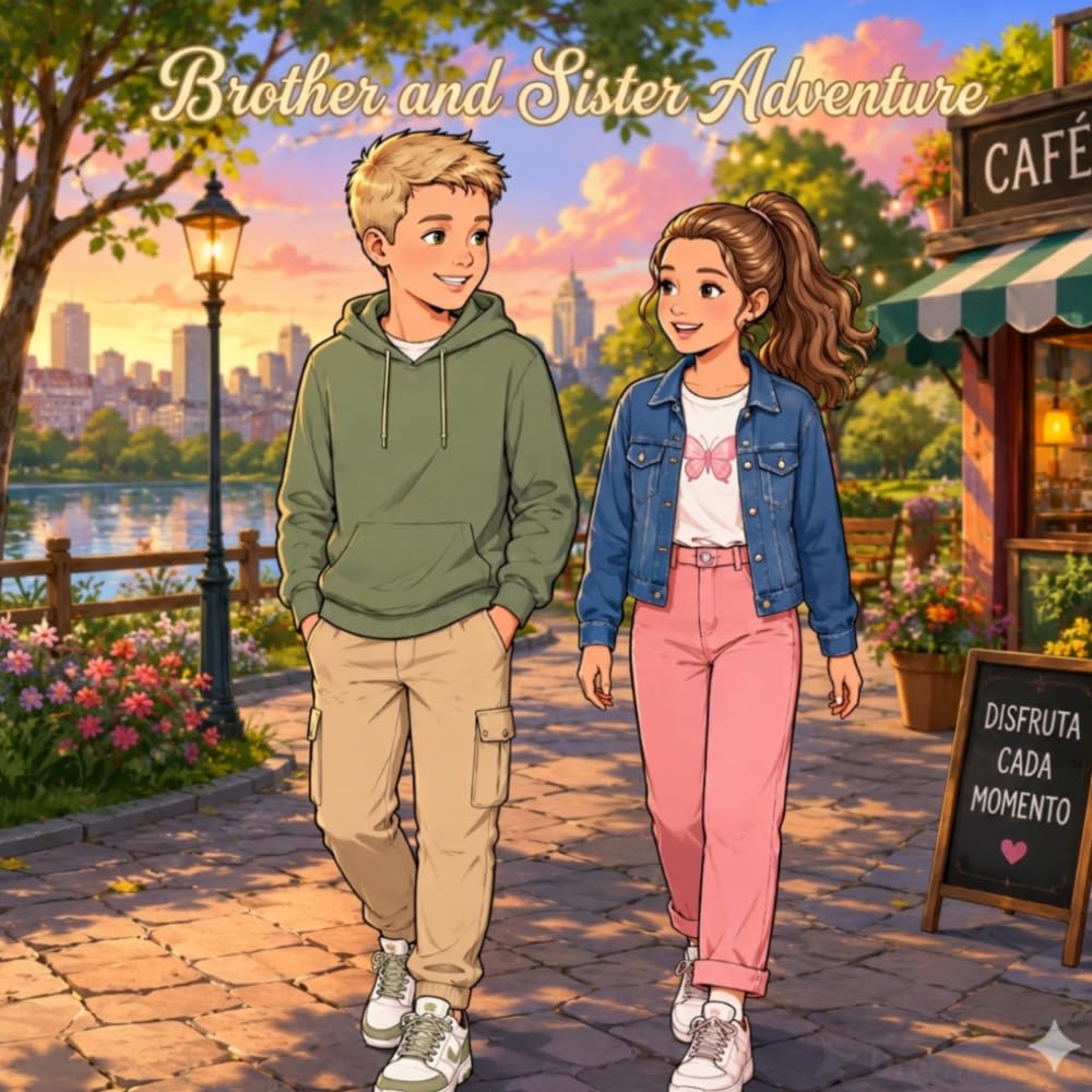Brother and Sister Adventure: Simple Coloring book