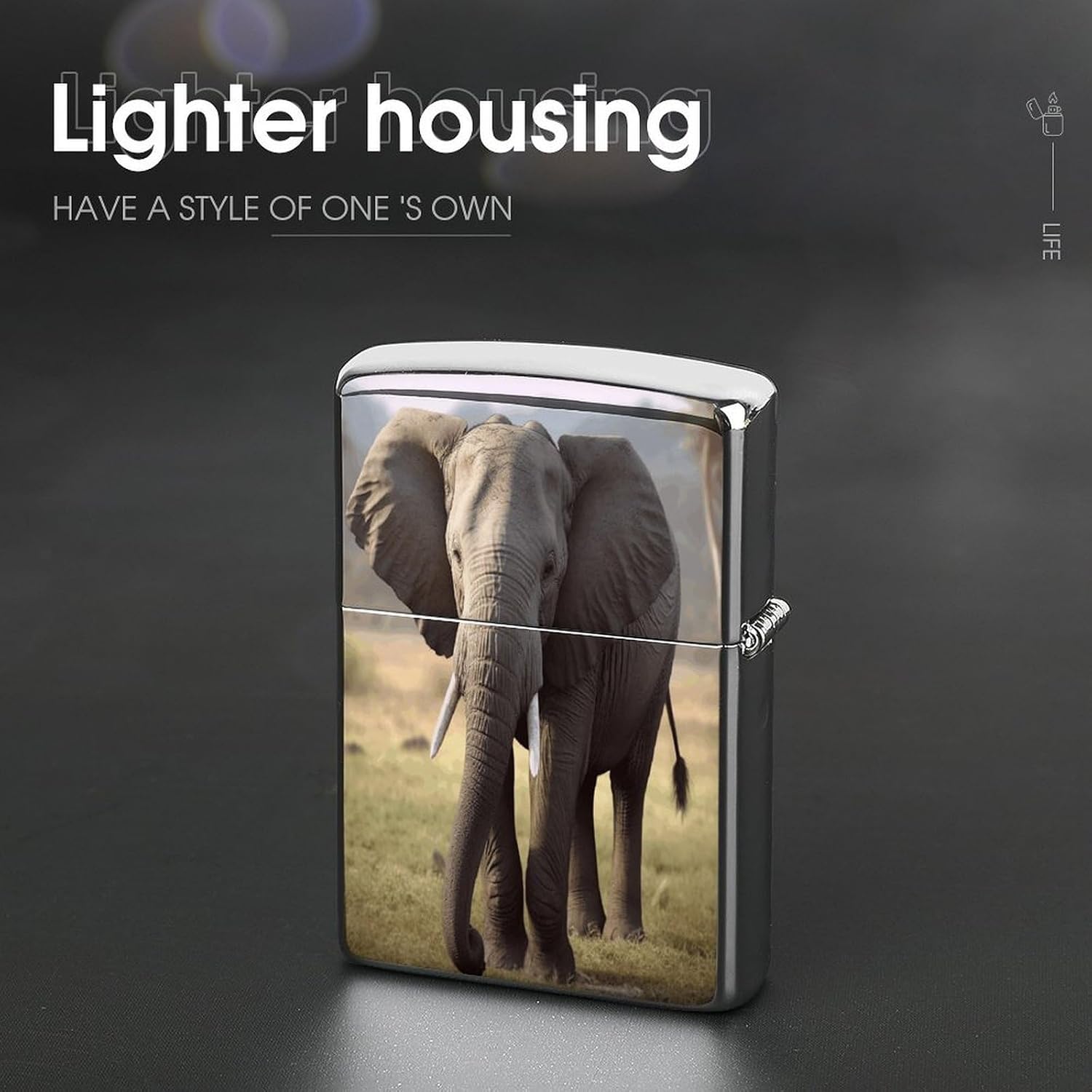 Big Ears Elephant Lighter Case Cover Lighter Shell