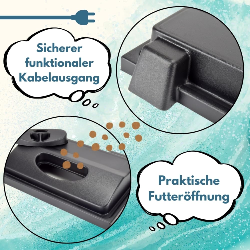 Aquarium Komplettset 60x30x30 54 L Starterset Becken mit Abdeckung inkl. LED Beleuchtung Aquarium Set Komplett