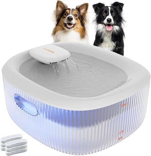 Miniatura 12 de WOPET Fuente de agua inalámbrica para perros grandes, dispensador de agua para perros de 6 L/205 onzas con batería de 5000 mAh, fuente inalámbrica
