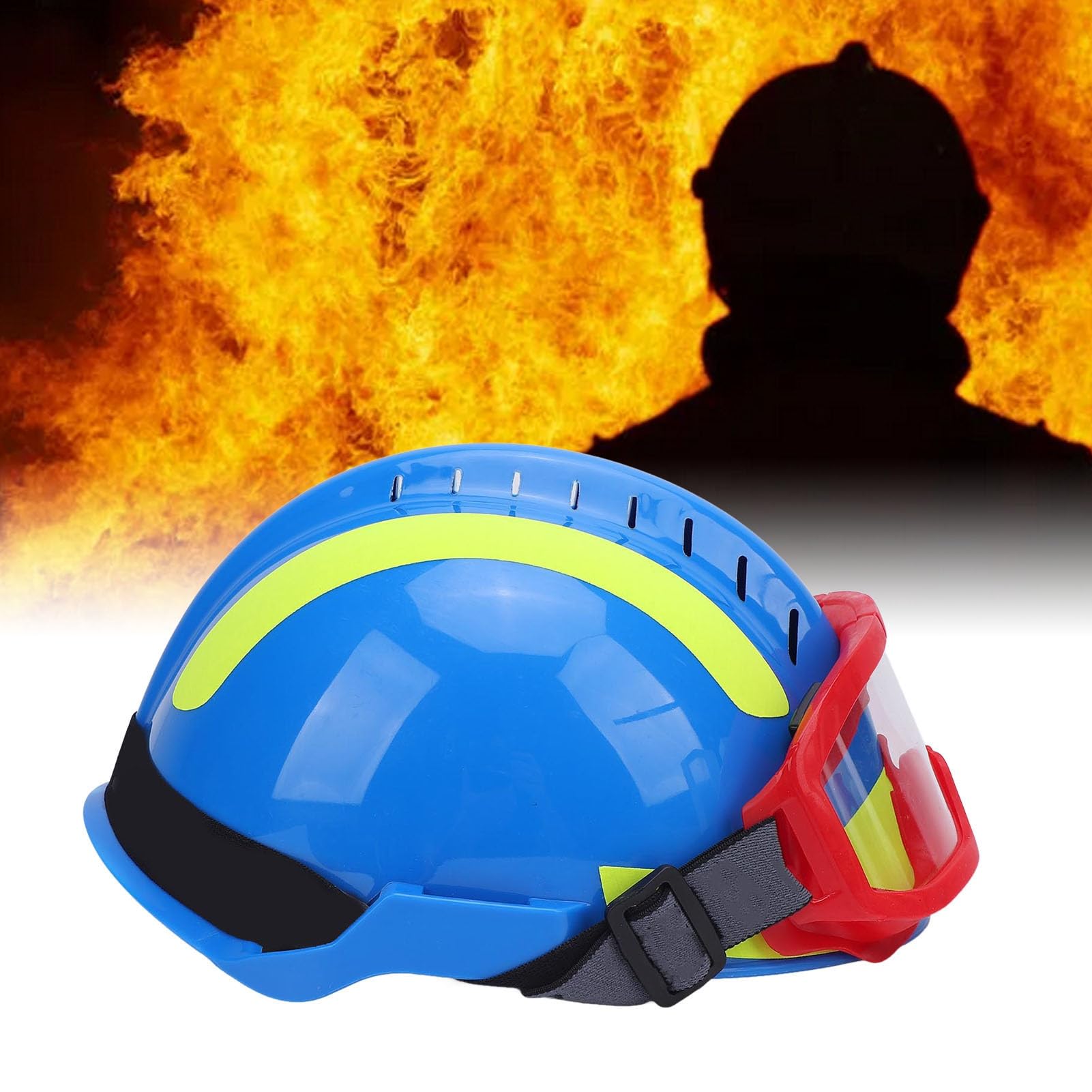 Bewinner Casque de Sauvetage pour Travail en Hauteur, Casque de sécurité avec Lumière, PC ventilé à Fente – Réglable, Réfléchissant à 360 °, pour Les Secours d'urgence en Cas de Tremblement de
