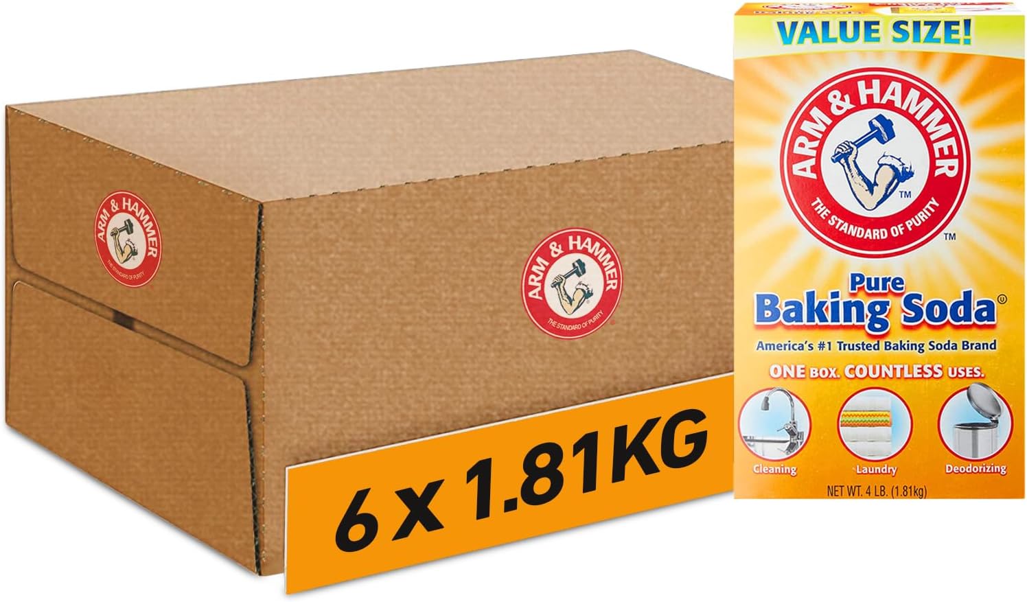 Pure Baking Soda 1.81Kg (Pack of 6)