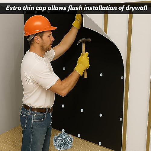 Miniatura 5 de Moxweyeni 100 clavos MLV para instalación de vinilo cargado masivo, clavo MLV de acero galvanizado de 1-12 pulgadas con punta afilada y cabezal de