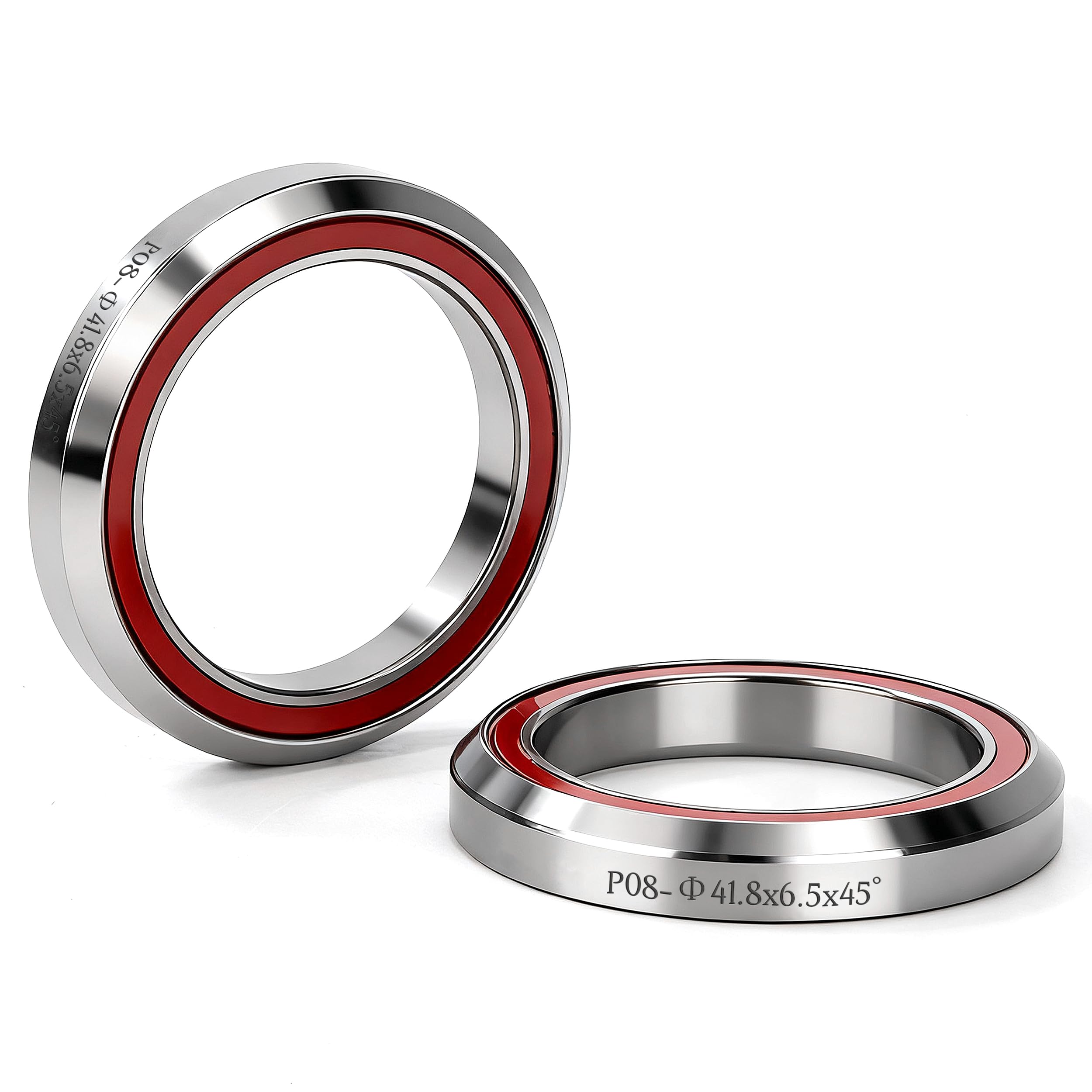 Tunejoy Cuscinetto Cuffia per Bici da 41,8 mm Cuscinetti Sterzo per Bicicletta in Acciaio per Mountain Bicicletta 2 Pezzi