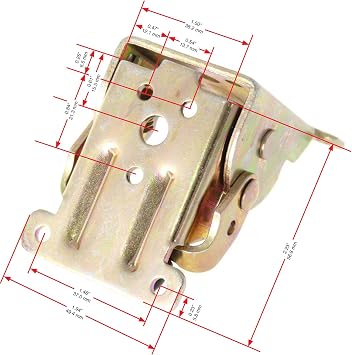 Folding Locking Table Leg Hinge, Positive Self-Locking Hinge, Fold Away Tables, Extensions, and Folding Desks, 4 Hinge Set, Hardware Included, by Tech Team