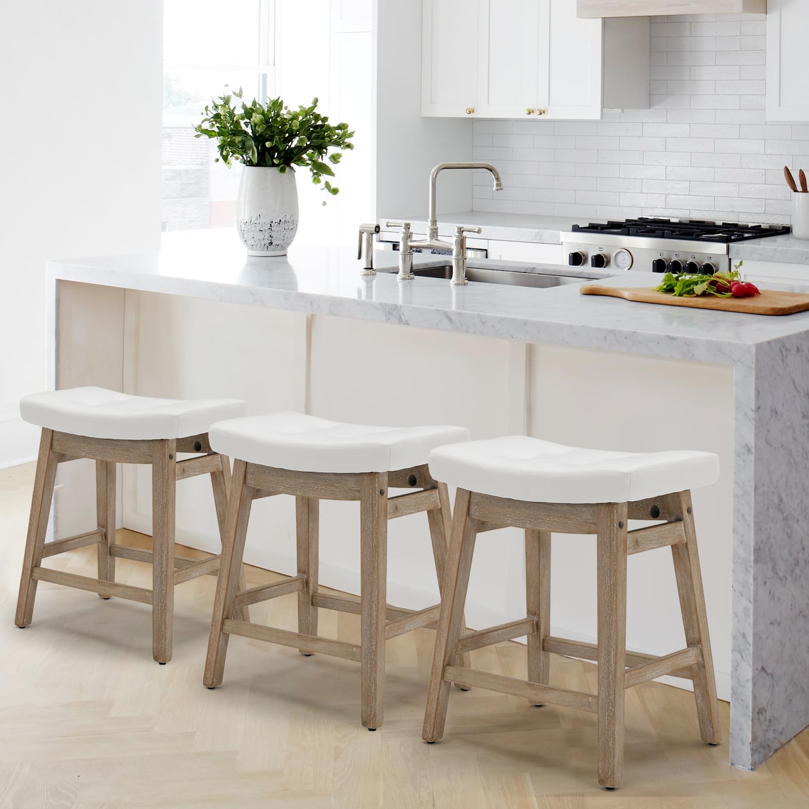 Solid Bar Stools AQO Bar Stools Counter Height Set Of Solid Wood