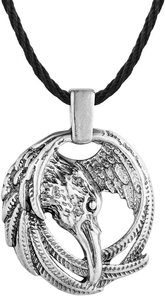 Asukohu Gothic Krähen Halskette - Vintage Punk Schmuck Für Männer Und Frauen