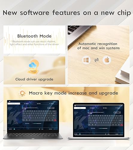 Miniatura 6 de GK GAMAKAY TK75PRO Aluminum Alloy Mechanical Keyboard Gasket Mounted, Hot Swappable KTT Hyacinth Switch 2.4GHz Wireless BT5.0 USB-C 75% Cherry 81