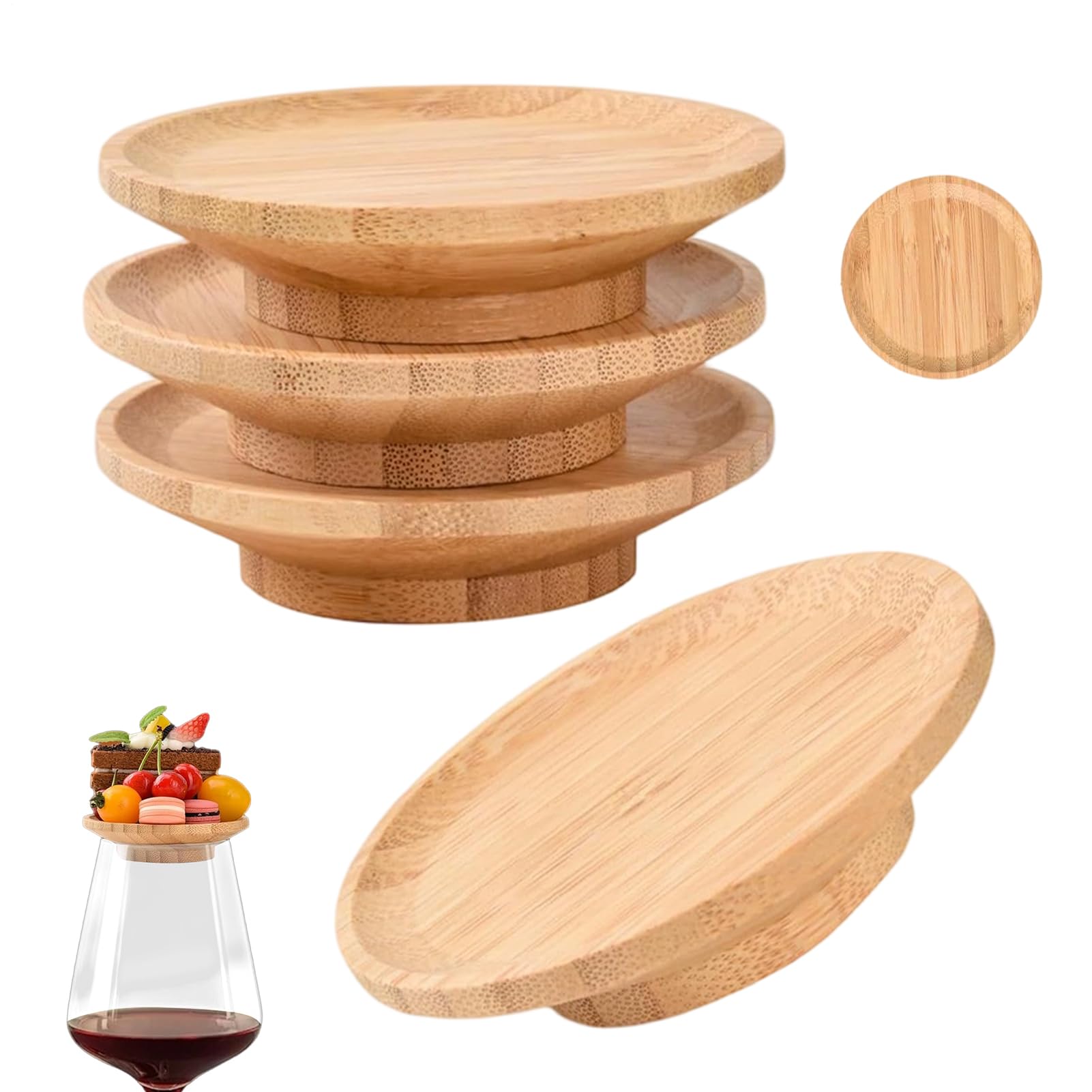 Plateau charcuterie pour verre à vin en bois individuel pour apéritif et fête