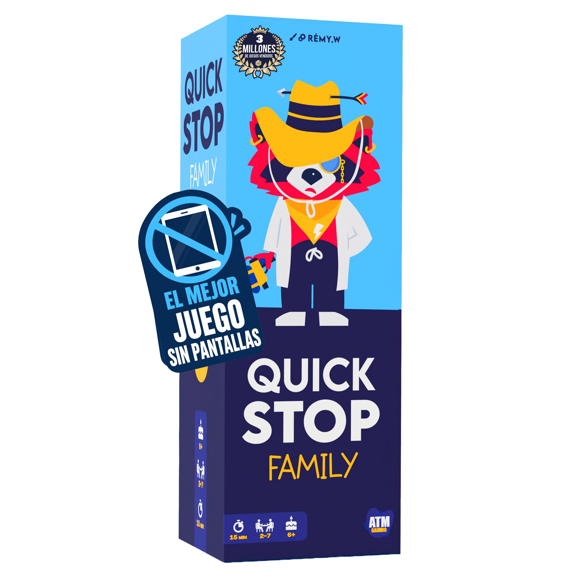 Quickstop Family - Juego de Mesa Familiar sin Pantallas - +6 Años