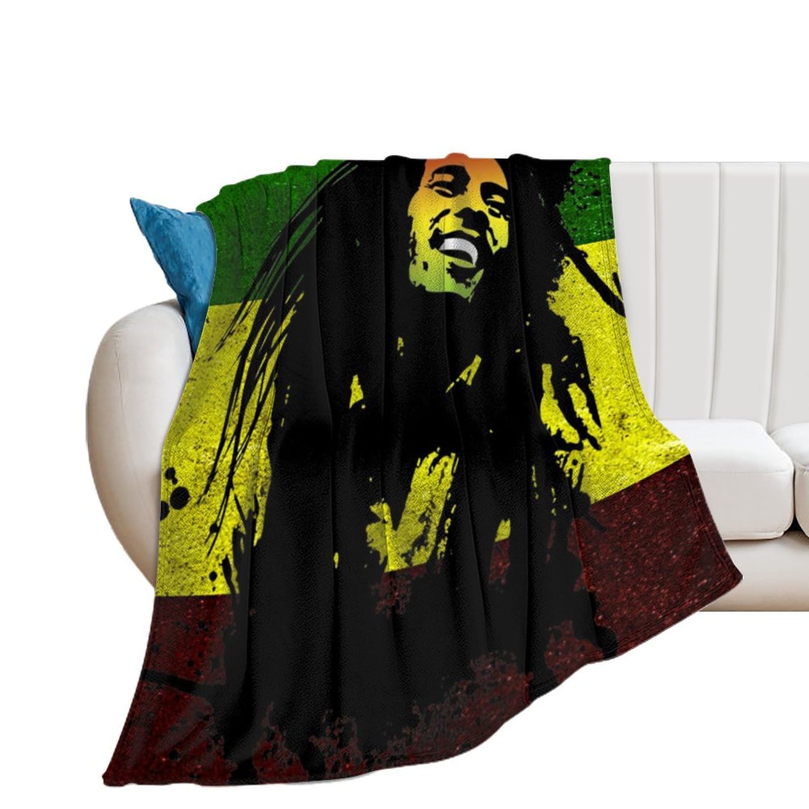 Rasta Reggae Soft Fleece Throw Blanket for Bed Sofa Cozy Decorative Blankets Winter 60"*80"（150 * 200cm）