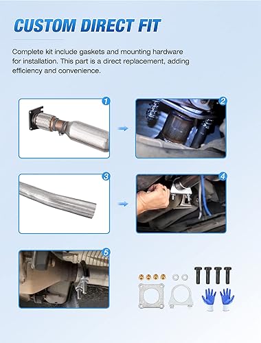 Vista 136 de Nilight Catalizador para Hyundai Accent 2012-2017/Hyundai Veloster 2012-2017/Kia Rio 2012-2014/Kia Soul 2012 2013 2014 2015 2016 (estándar EPA)