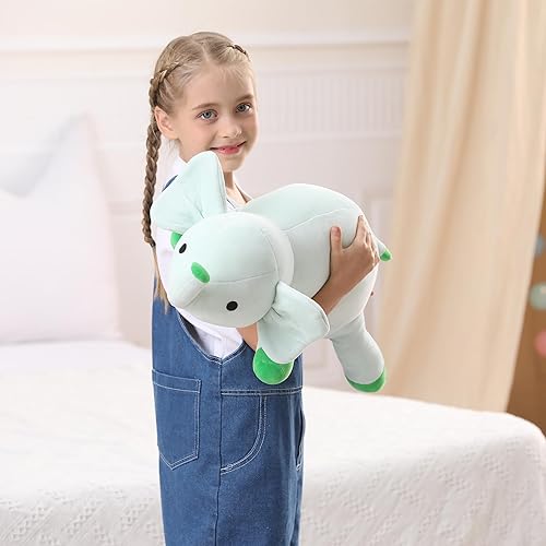 Miniatura 2 de Animales de peluche con peso de elefante verde de 24 pulgadas, 4.2 libras, bonito juguete de felpa con peso, cómodo regalo para niños y adultos (24