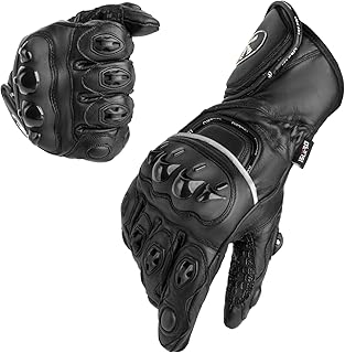 Islero Motorbike Gloves, Breathable Design, Full Finger Prot