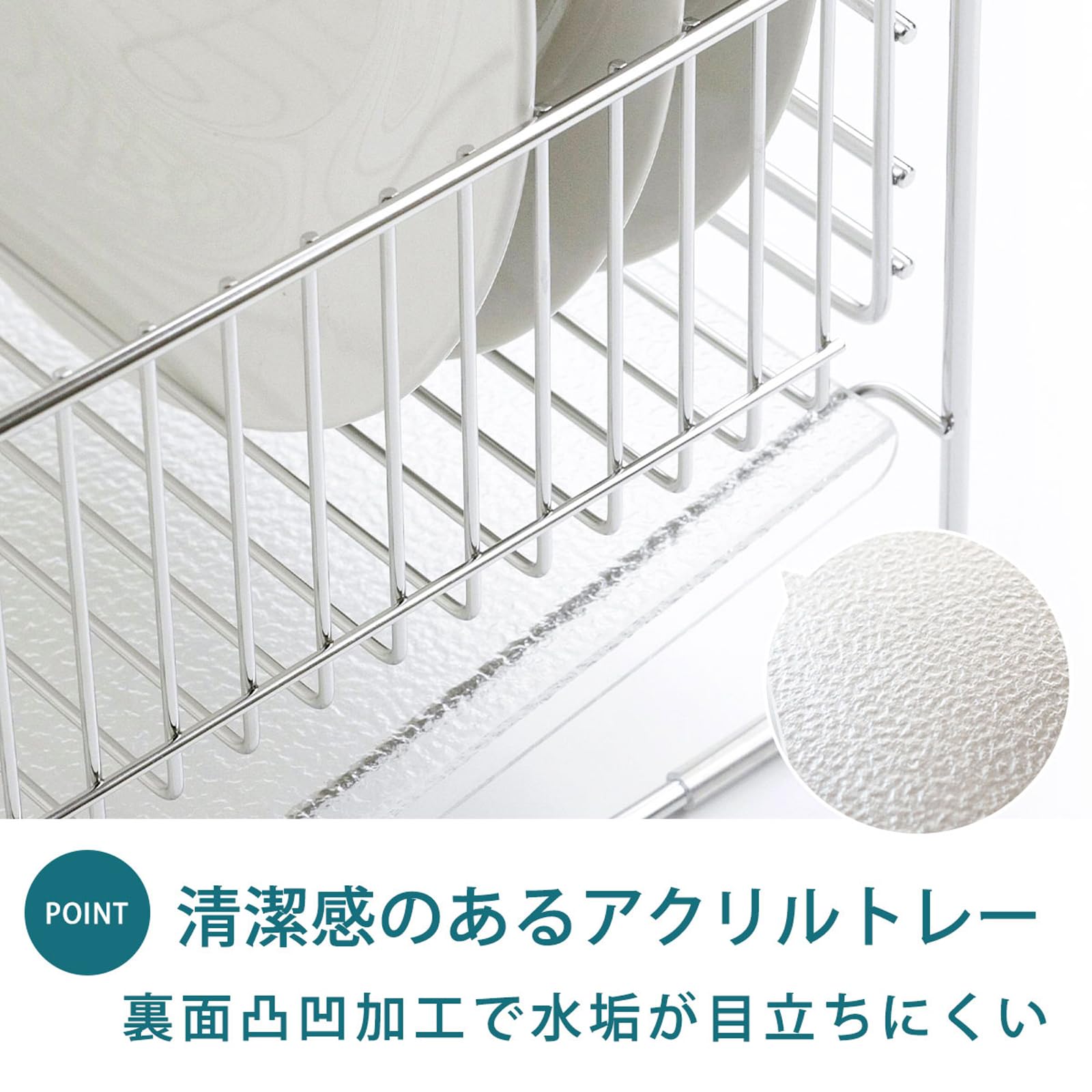 Amazon｜下村企販 水切りラック クリアトレー 2~3人用 【日本製 