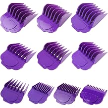 10pcs Set Magnetic Clipper Guards Guide Comb Compatible with Andis Master Family and PM Family Hair Clippers, 10 Sizes 1/16, 1/8, 3/16, 1/4, 3/8, 1/2, 5/8, 3/4, 7/8, 1, Purple