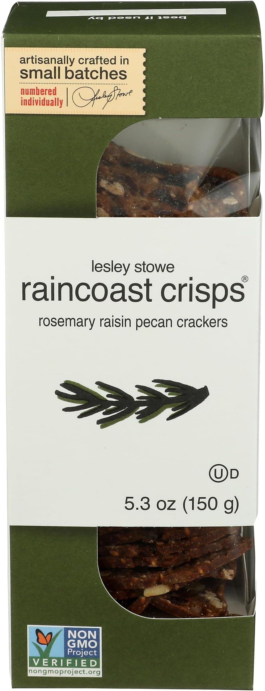 Raincoast Crisps, Crisp Rosemary Raisin Pecan, 5.3 Ounce