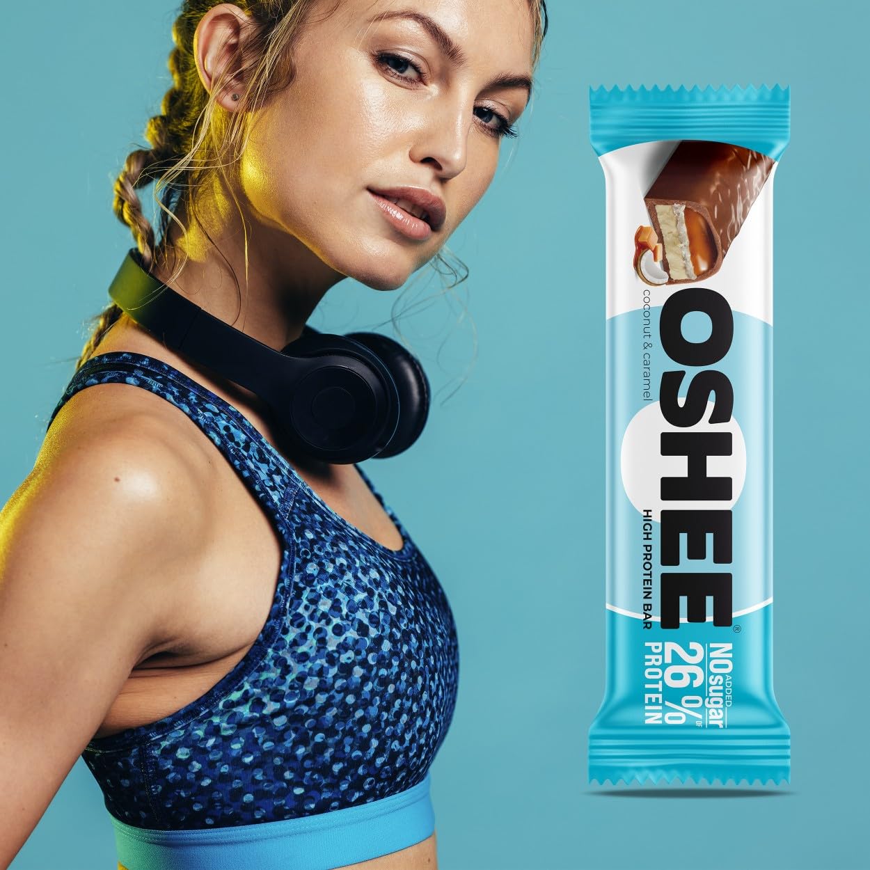 Baton proteinowy Oshee kokos i karmel 48g (12 sztuk)