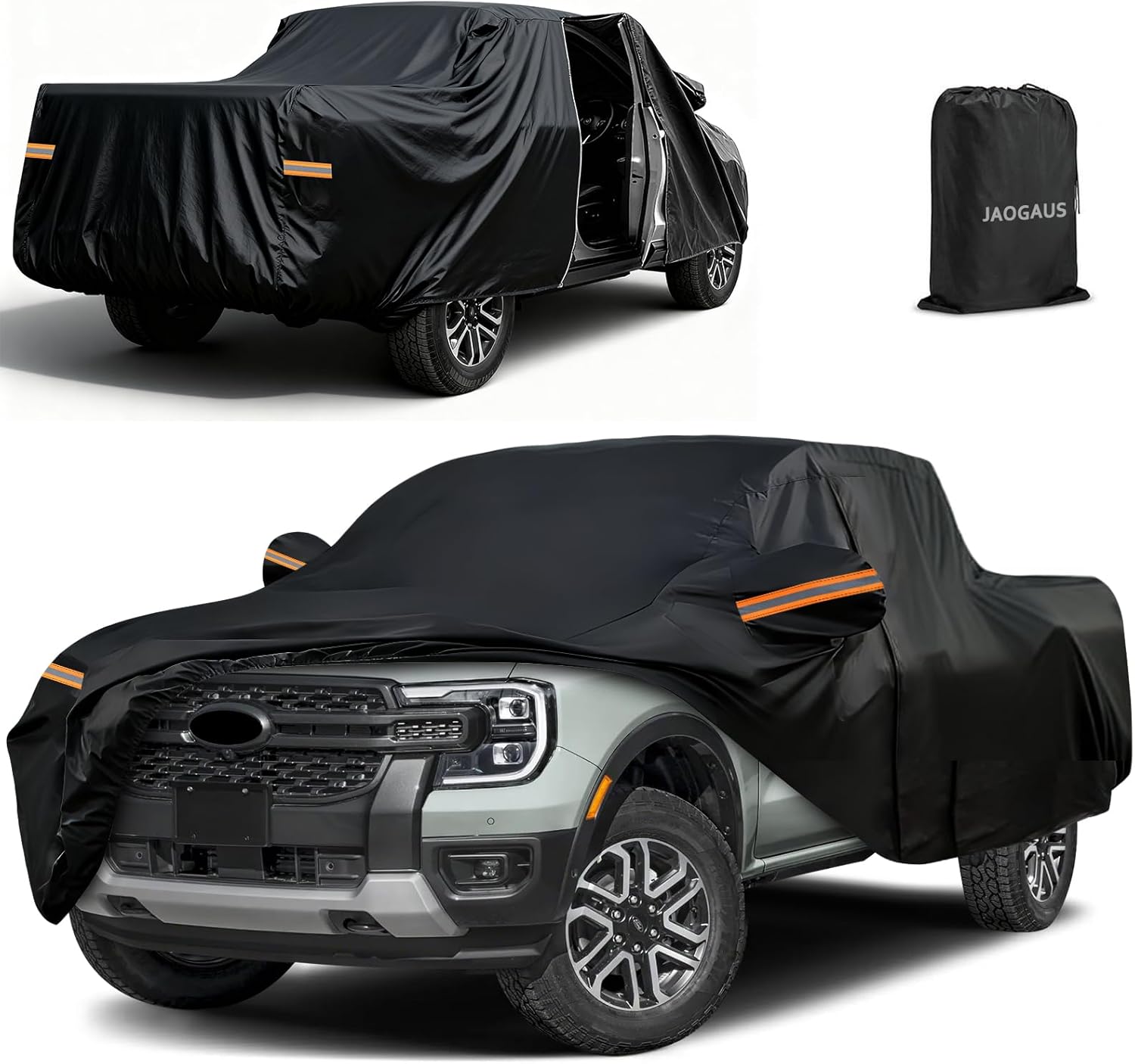 Truck Cover Custom Fit for Ford Ranger & Ranger Raptor 2019-2025, SuperCrew 5' & SuperCab 6ft Beds, 10 Layers All Weather Outdoor Pickup Car Truck Full Covers for Snow Hail Rain Dust Sun UV Protection