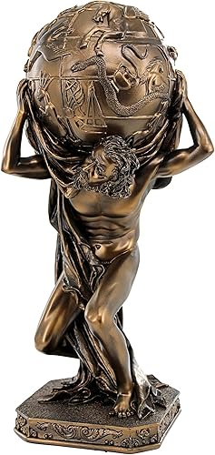 Miniatura 4 de Design Toscano Atlas, Titán griego sosteniendo la estatua del globo de astronomía