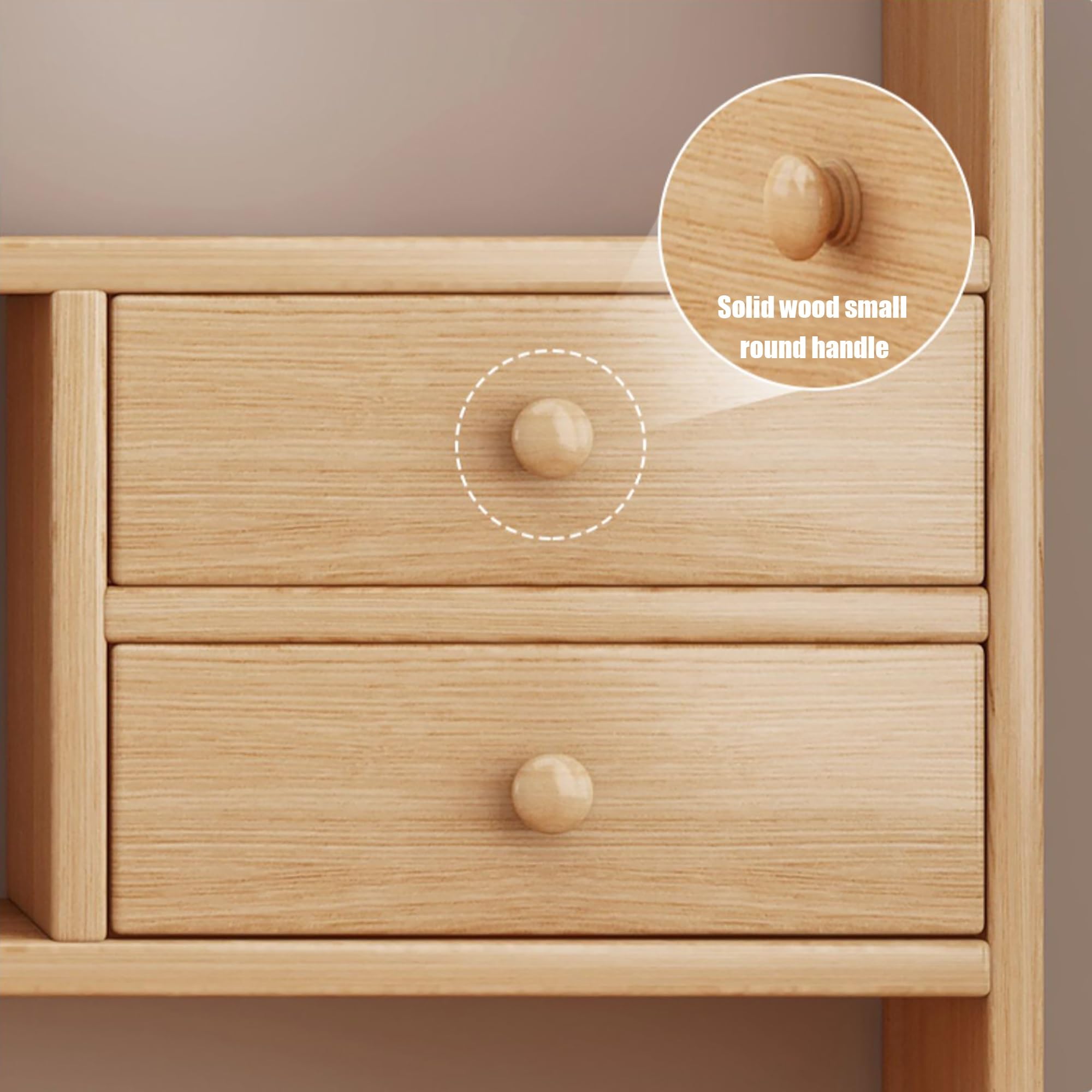 Estantería de escritorio de madera – Solo estante de escritorio superior estantes de oficina y estante de almacenamiento para el hogar dormitorio y suministros de oficina nizer encimera sobre