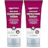 Amazon Brand - Solimo Sheer Face Sunscreen SPF 30, No Octinoxate & Oxybenzone, Unscented, 3 fl oz (Pack of 2)