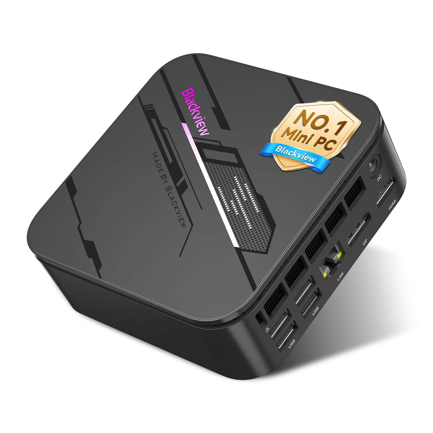 Blackview Mini PC MP100Pro Intel i5-12450H(Stärker als R5 7430U), 16GB RAM & 512GB SSD Win 11 Pro, 8K Triple Display, 3-Jahren-Garantie, 6X USB 3.2, Mini Desktop Computer für Büro/Schule/Heim