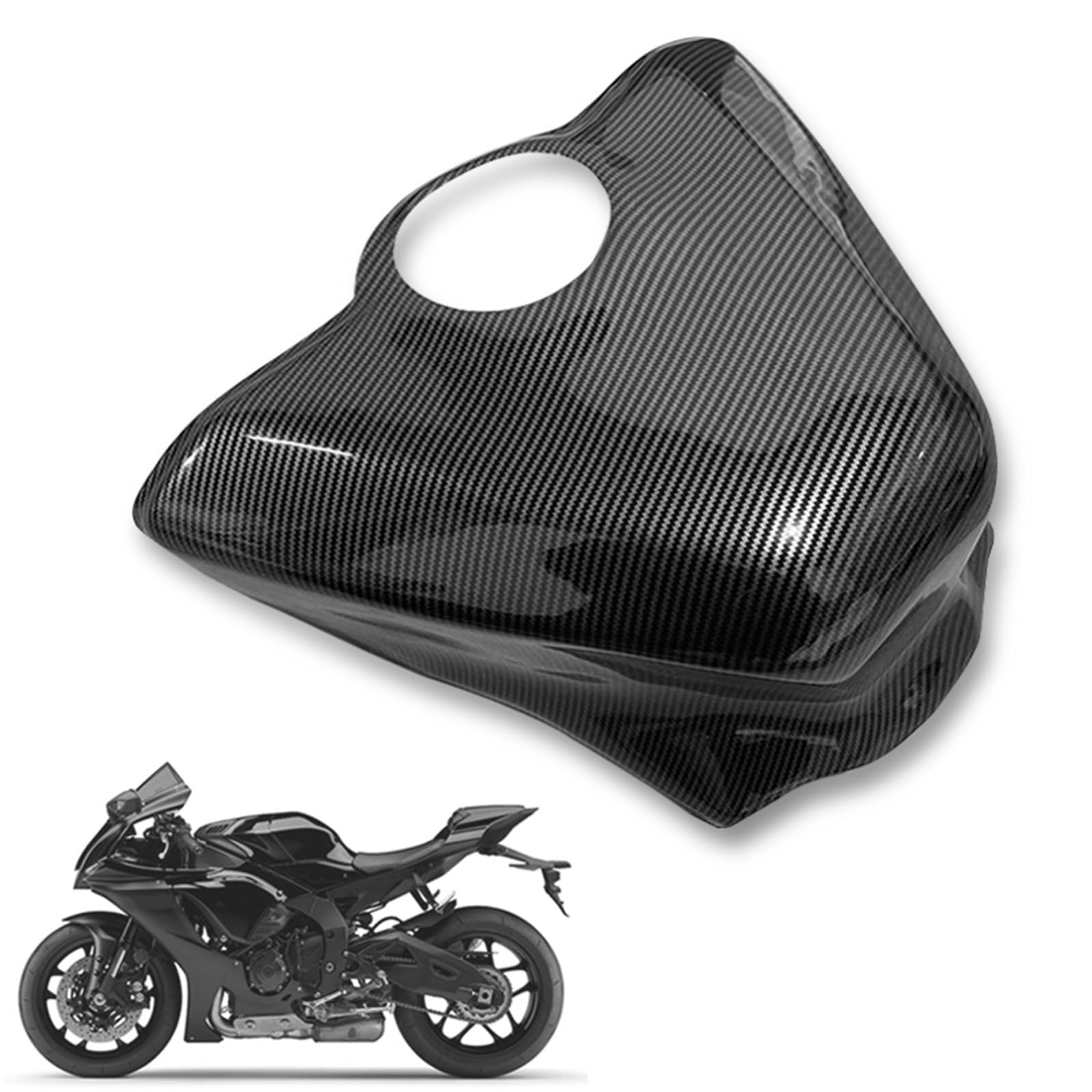 Pasuje do YAMAHA YZF R1 2015-2020 olej motocyklowy pokrywa zbiornika paliwa gazowego osłona ochronna Blokowanie wlewu paliwa(28MMhandlebar-up30MM 2)