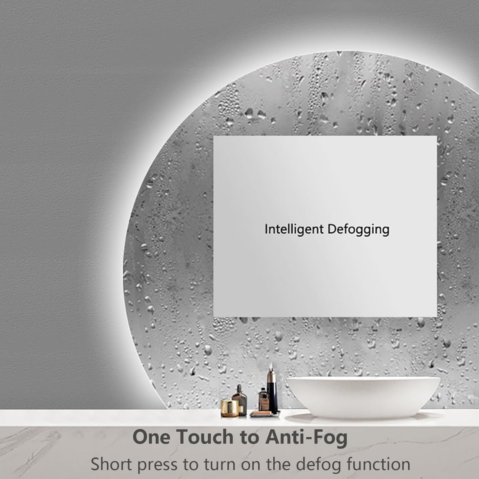 Lustro łazienkowe z podświetleniem LED, 127 cm, półprzezroczyste lustro kosmetyczne z funkcją Smart Touch Control Anti-Fog i 3 temperaturami barwowymi, idealne do makijażu i pielęgnacji