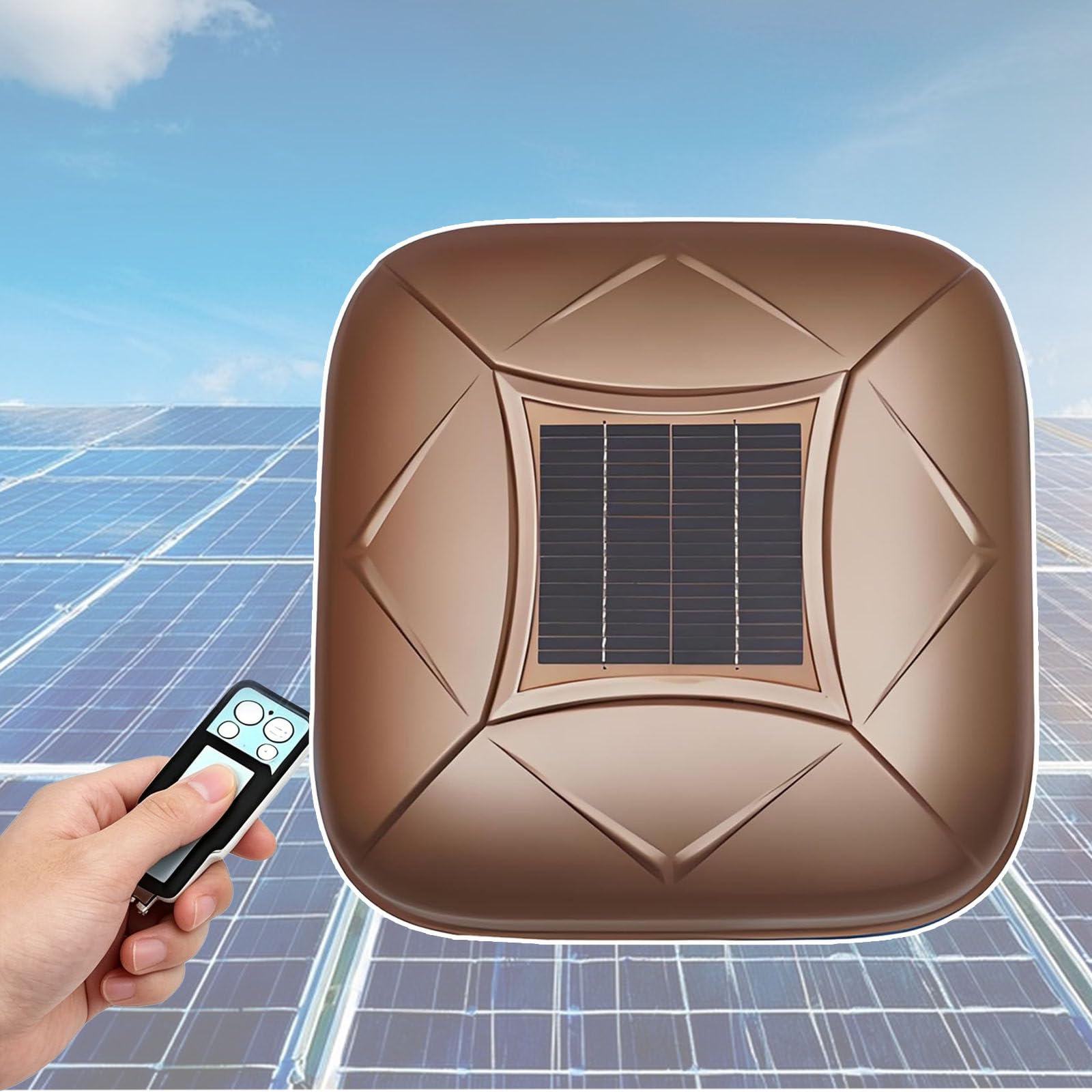 SEDAMORALLY Solar Auto Cover - Remote, 10s Auto Open/Retract,Sunshade and heat insulation,Solar charging,Portable,Fits Sedan/SUV/MPV,Multiple Sizes Gold-YXXL