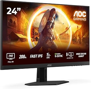 AOC Gaming 24G4HRE - 24 inch Full HD Monitor, 200 Hz, 1 ms, S-sync comp., HDR10 (1920x1080, 2X HDMI 2.0, DisplayPort 1.4) Black-red