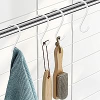 Vista 7 de Ganchos en S blancos de 6 pulgadas, ganchos grandes recubiertos de vinilo en S resistentes y antideslizantes, ganchos de metal para colgar plantas