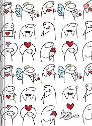 Caderno Brochura Animativa, Capa Dura, Love, 80 Folhas, Pacote com 5