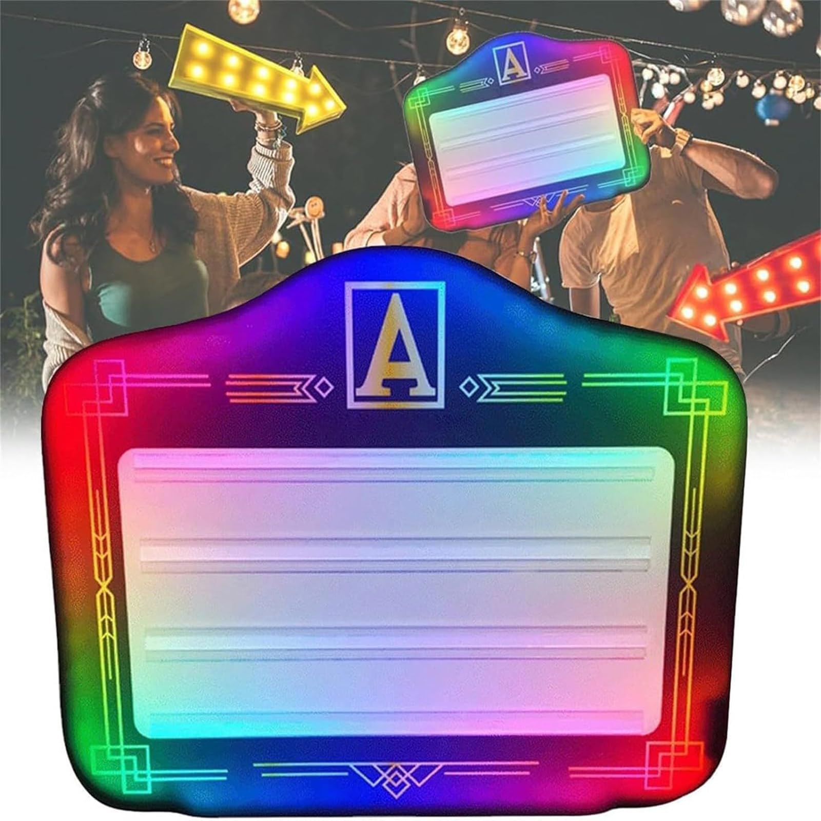 JJENXYYDS LED Club Signs Color Letter Billboard VIP Bottle Service Sign with Remote Controller, Bar Atmosphere Props for Bars/Parties/Homes,B