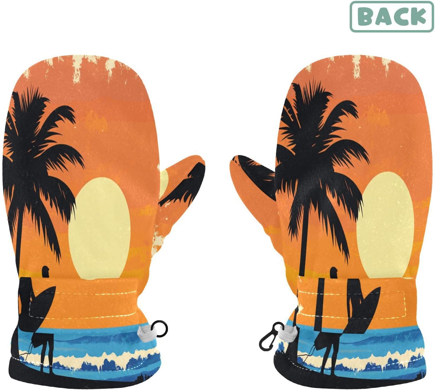 Sun Sea Toddler Mittens Infant Warm Mittens Kids Snow Gloves Fleece Lined for Baby Girls S