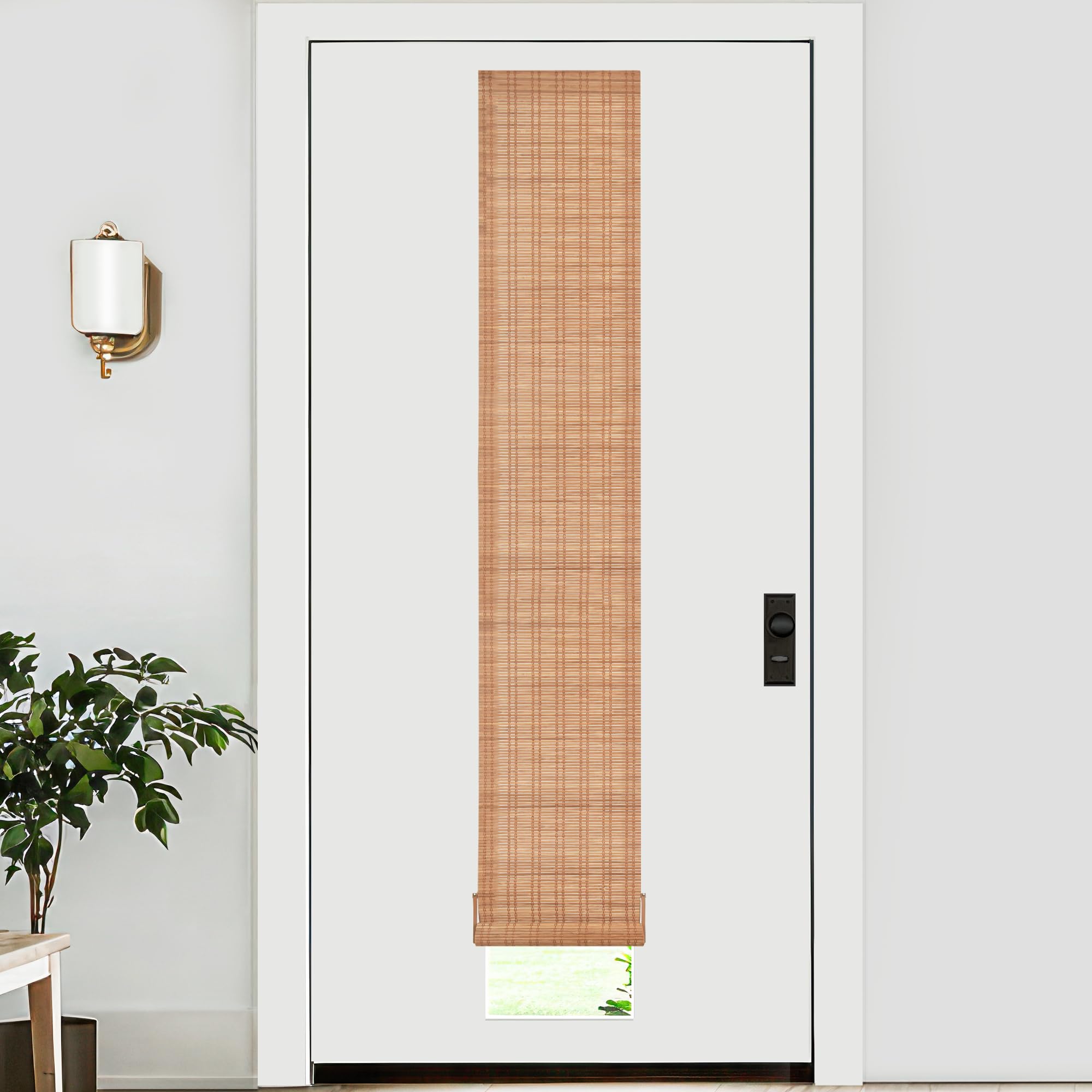 Amazon.com: LazBlinds No Tools No Drill Bamboo Roller Shades