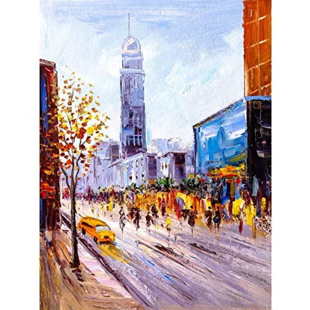 Wee Blue Coo New York Cityscape Painting Unframed Art Print Poster Wall Decor 12x16 inch
